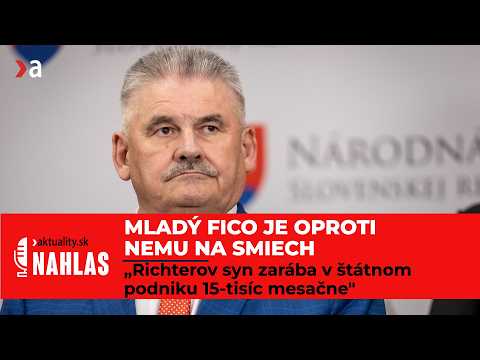 Mladý Fico je oproti nemu na smiech. Richterov syn zarába v štátnom podniku 15-tisíc mesačne