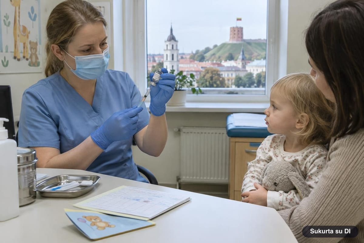 Poliomielitas: 1 metų vaikų skiepijimas Lietuvoje – 88,72 proc.